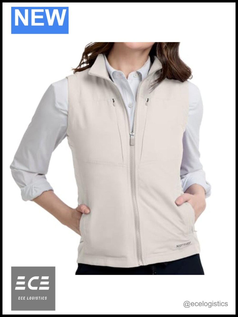 Lightweight Travel Vest with 16 Hidden Pockets RFID Anti-Theft